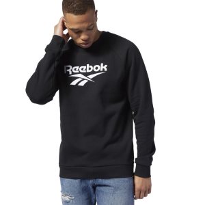 Bluza Męskie Reebok Classic Vector Crew Czarne PL 28RGSCZ